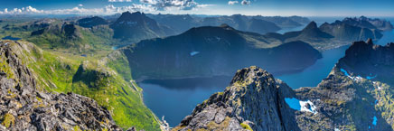 am Berg Grytetippen. Blick nach Südwesten
