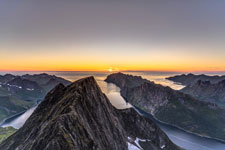 am Berg Breitinden. Sonnenuntergang