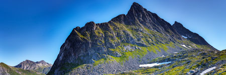 Blick zum Berg Breitinden