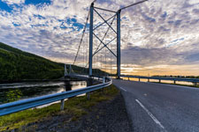 Rv86. Hängebrücke über Straumen