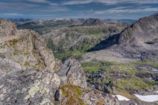 Blick auf nördlichen Abhänge Gebirge Kvænan