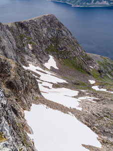 nördliche Abhänge Gebirge Kvænan