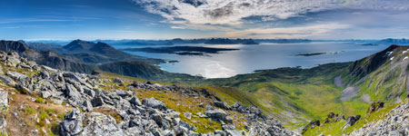am Berg Lonketind. Blick nach Süden