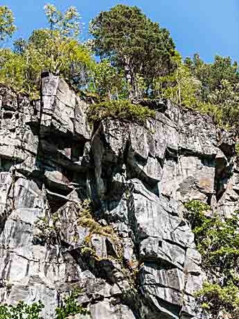 senkrechte Felsen