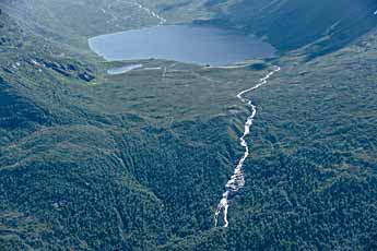 Ausblick vom Bergpass Bjøråskaret