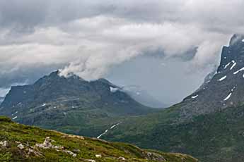 Ausblick auf den Berg Innerdalstårnet