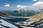 Ausblick vom Bergpass Bjøråskaret