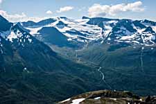 Ausblick vom Bergpass Bjøråskaret