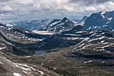Ausblick vom Bergpass Bjøråskaret