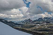 Ausblick vom Bergpass Bjøråskaret