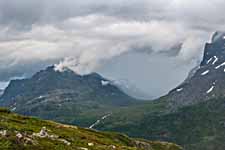 Ausblick auf den Berg Innerdalstårnet