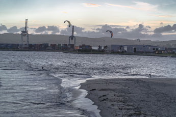 Larvik. Sukkersletta. Kitesurfer