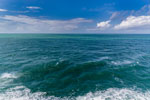 Fähre Larvik - Hirtshals. Nordsee. Grünes Wasser