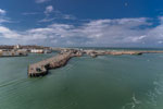 Fähre Larvik - Hirtshals. Hafen Hirtshals. Mole