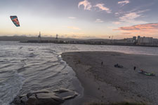 Larvik. Sukkersletta. Kitesurfer
