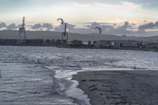 Larvik. Sukkersletta. Kitesurfer
