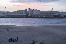 Larvik. Sukkersletta. Kitesurfer