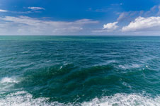 Fähre Larvik - Hirtshals. Nordsee. Grünes Wasser