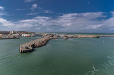 Fähre Larvik - Hirtshals. Hafen Hirtshals. Mole