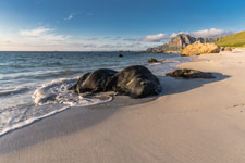 Insel Andøya. Strand am Bleik