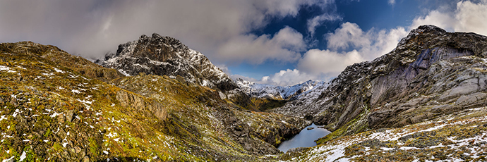 Berge. Nationalpark Møysalen. Insel Hinnøya