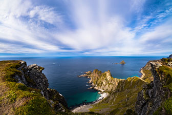 am Berg Måtinden. Insel Andøya