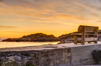 Dorf Nyksund. Insel Langøya