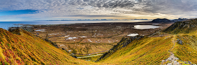 Am Berg Andhautet. Insel Andøya