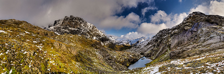 Berge. Nationalpark Møysalen. Insel Hinnøya