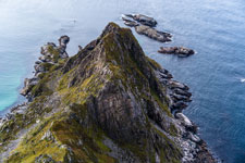 Landspitze Tjyvaren. Insel Andøya