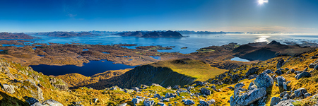 Am Berg Veten (Bø). Insel Langøya