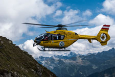Madrisa Rundtour. Am St. Antönier Joch. Rettungshubschrauber