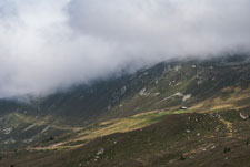 Madrisa Rundtour. Aufstieg zum Schlappiner Joch. Berglandschaft