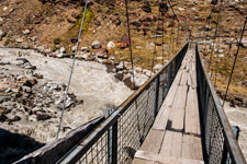 Ötztaler Alpen. Hängebrücke
