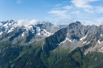 Siebenschneidensteig. Berge westlich Stilluptal