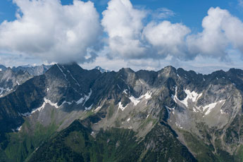 Siebenschneidensteig. Berge westlich Stilluptal