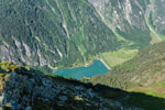 Siebenschneidensteig. Blick zum Stausee Stillup
