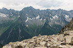Siebenschneidensteig. Berge westlich Stilluptal