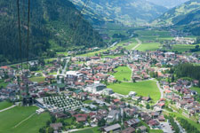 Ahornbahn. Blick auf Mayrhofen