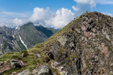 Siebenschneidensteig. Blick zum Toreggenkopf