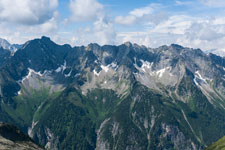 Siebenschneidensteig. Berge westlich Stilluptal