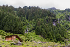 Eine Hütte