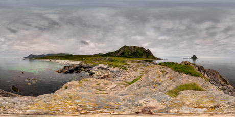 Insel Andøya. Strand an der Siedlung Bleik